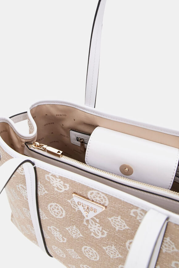 Beyza shopper - Beige + White