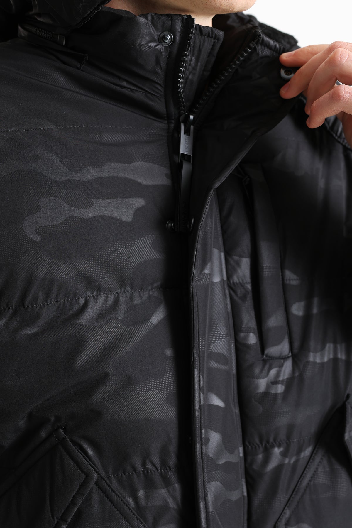 Veste d'hiver bomber - Black Camo
