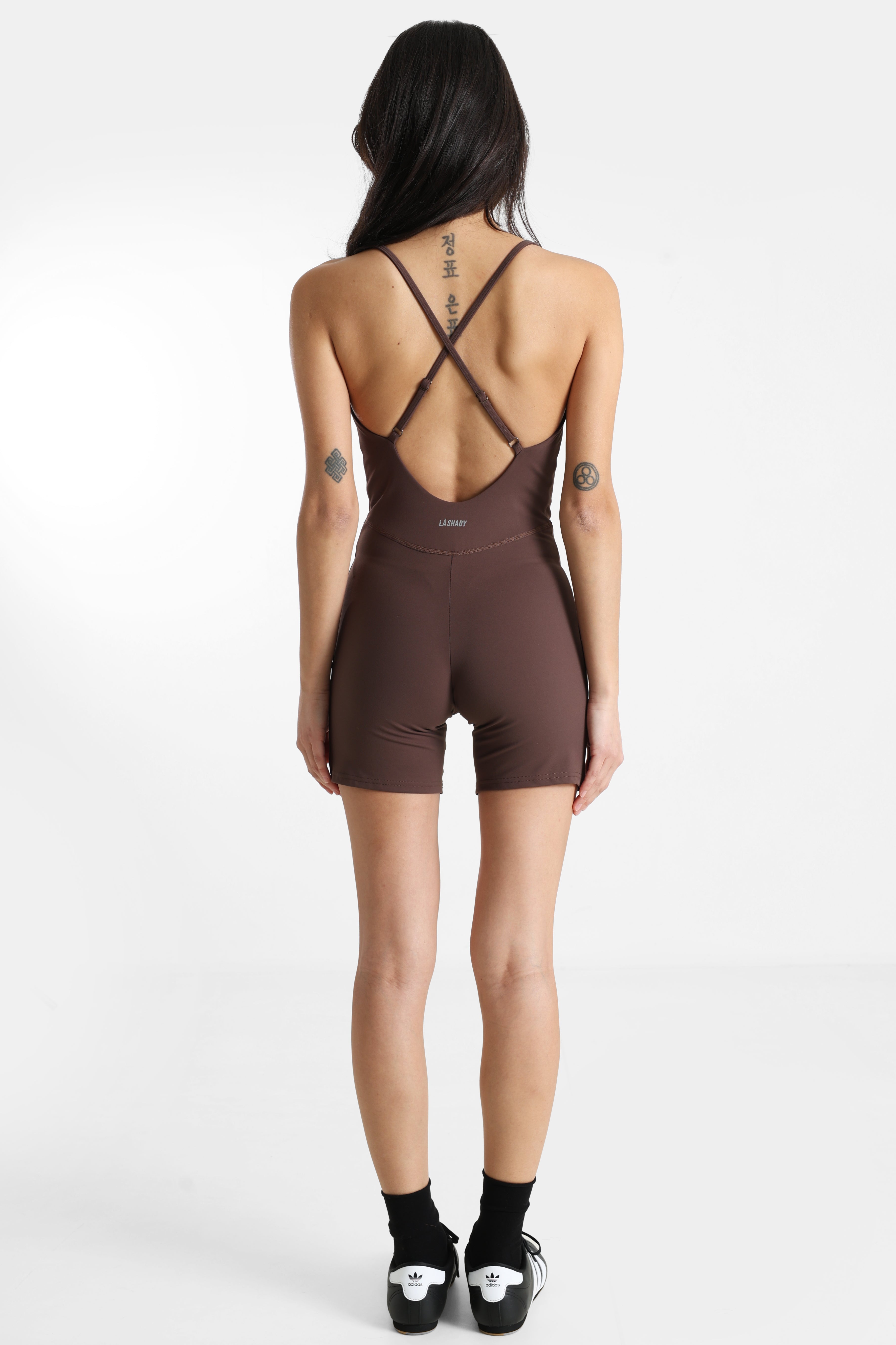 Kurzer Overall - Braun