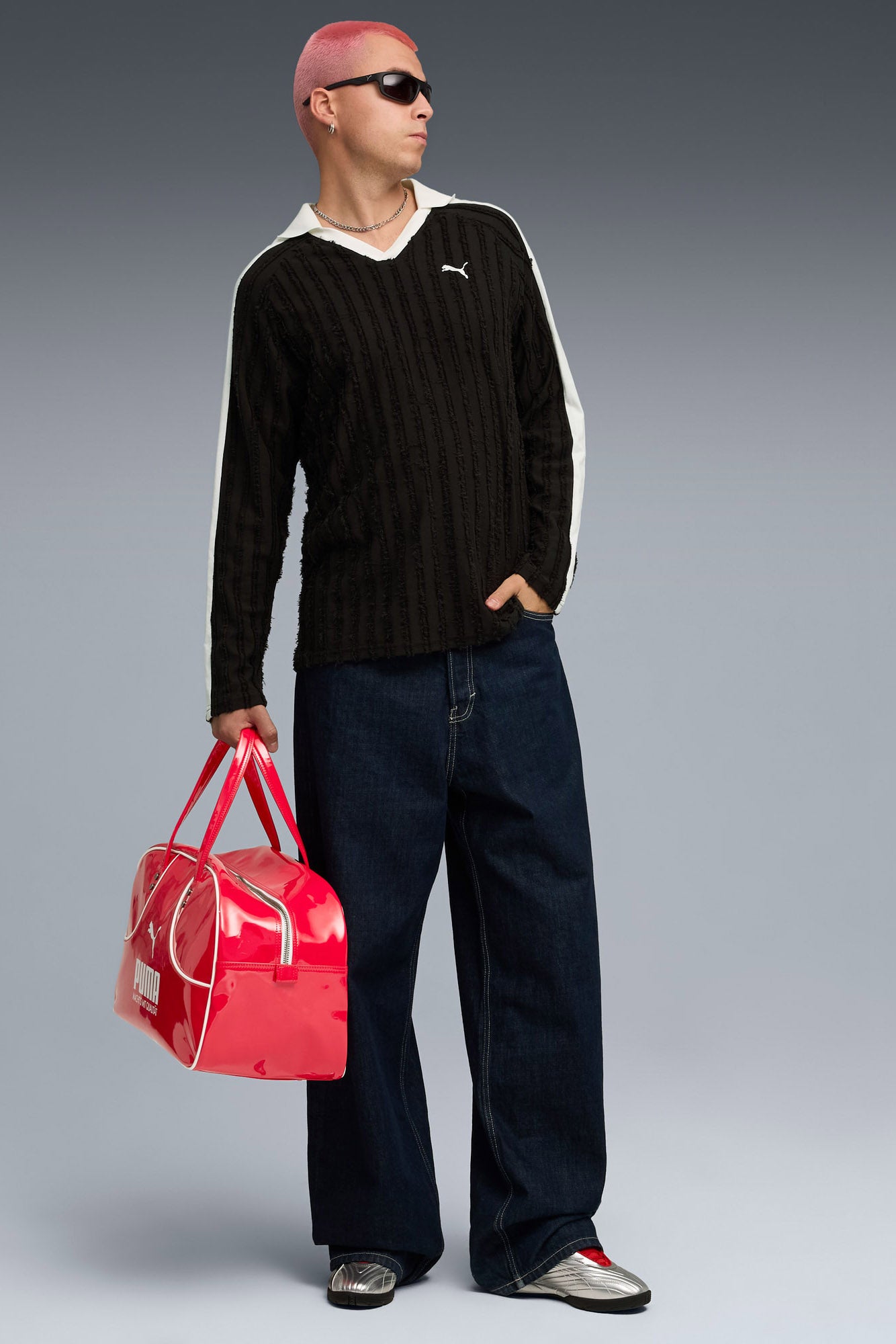 V-S2 Goalgetter sneakers - Silver + For All Time Red