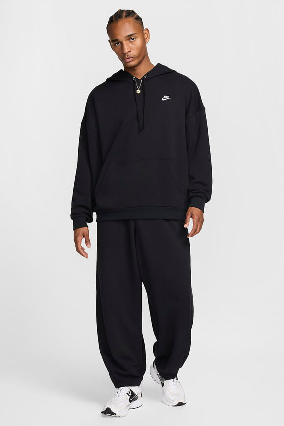 Club Fleece Oversize Hooded Sweatshirt - Black