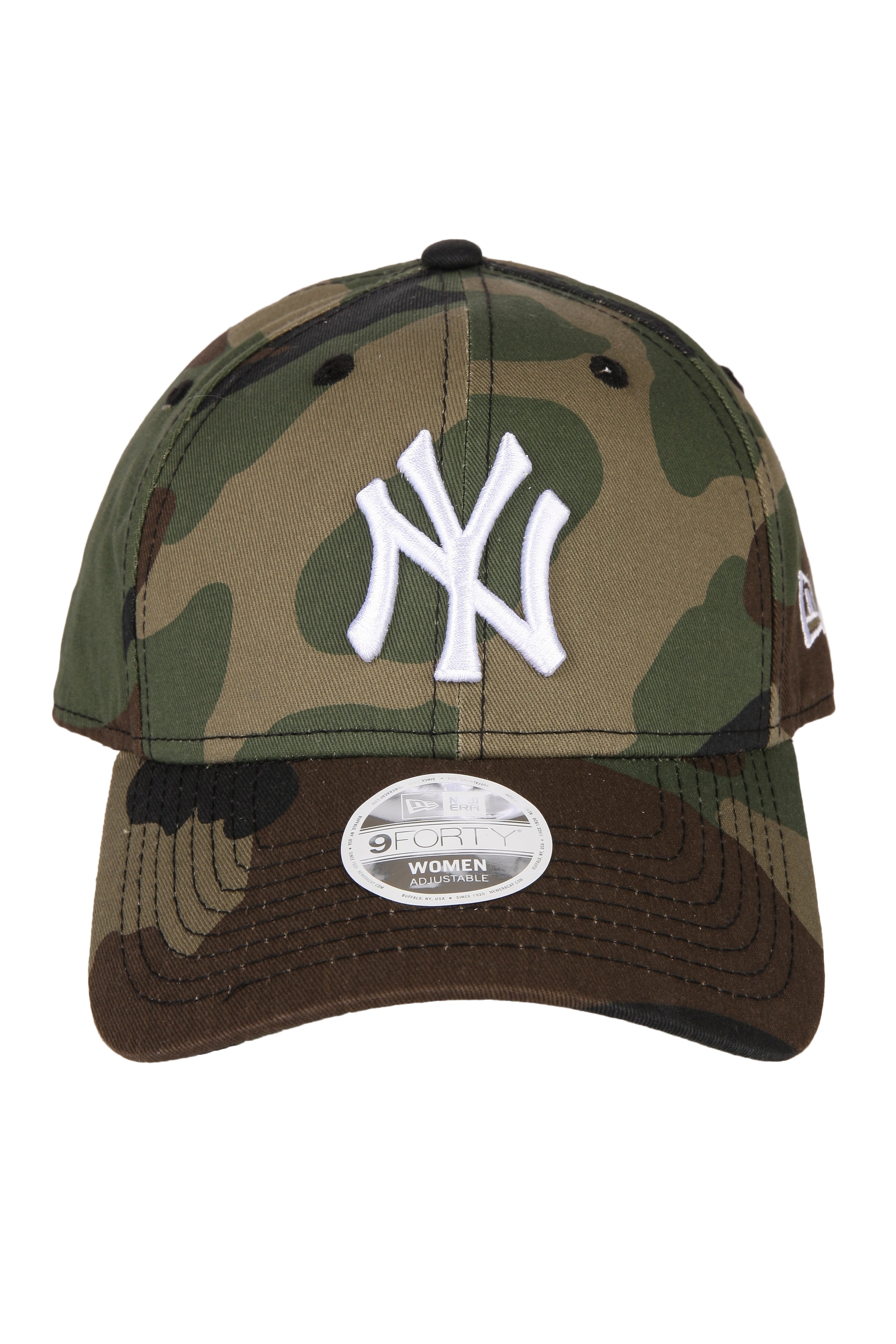 9Forty Cap / Strapback - Camouflage + Weiss