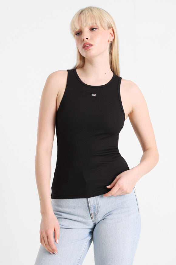 Geripptes Tanktop - Black