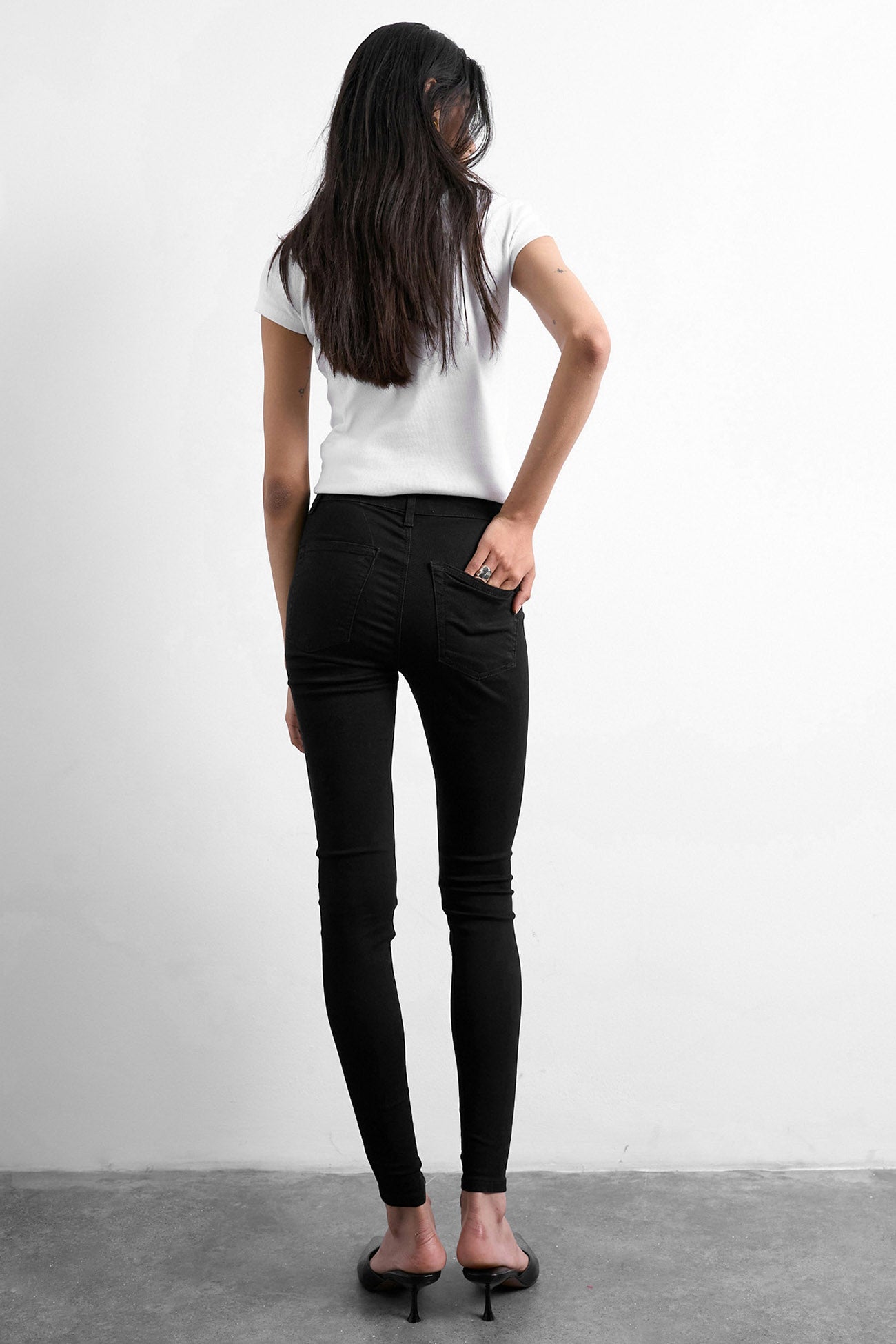 TSJONI Skinny Fit jeans L32 - Black Denim