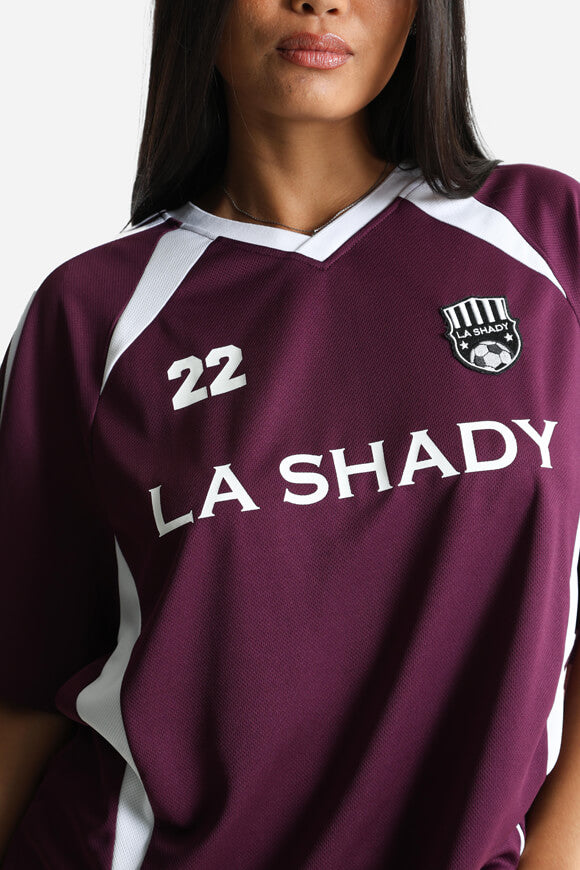 Mesh Oversize T-Shirt - Aubergine