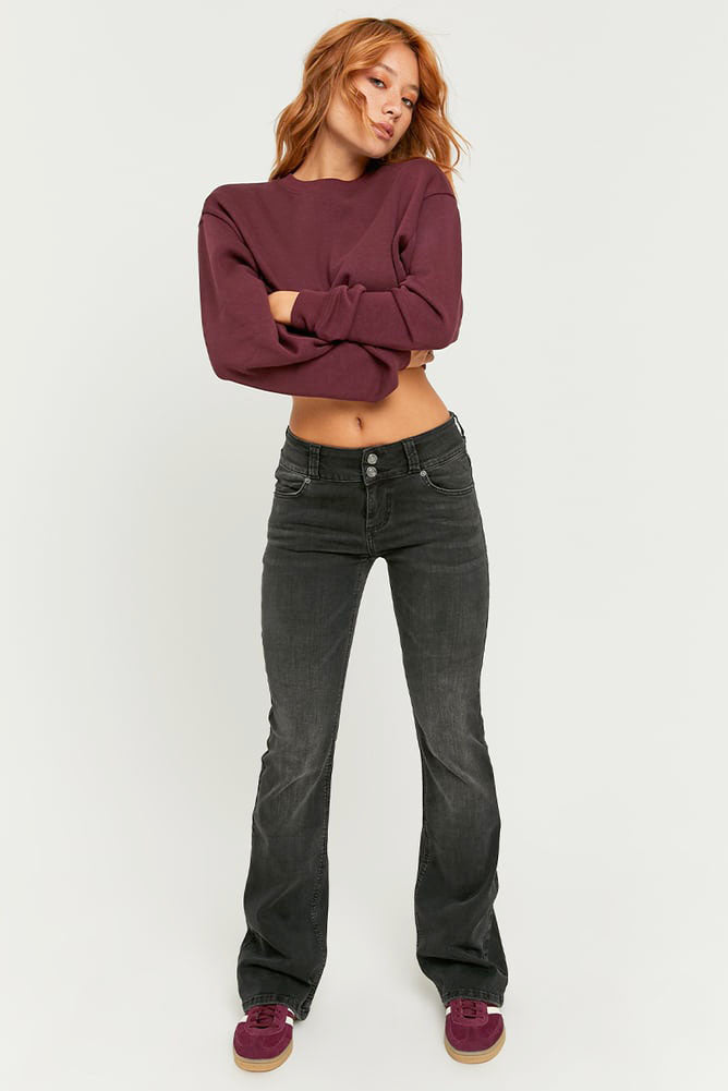 Jeans bootcut - Denim nero