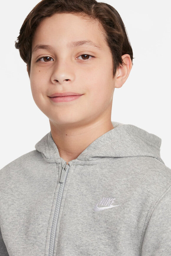 Sportswear Club Fleece sweat zippé à capuchon - Light Grey Heather