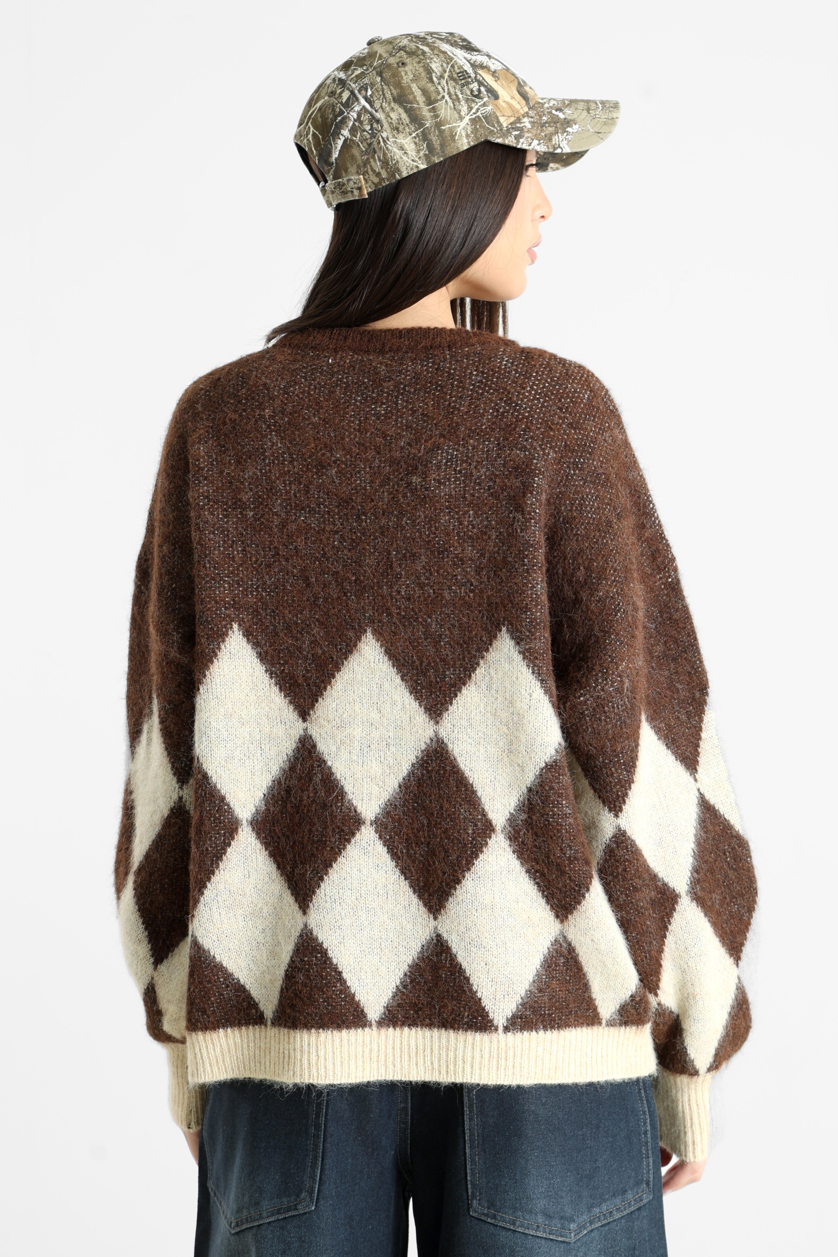 ONLNOEME - Maglione lavorato a maglia - Castagna + Biscotti