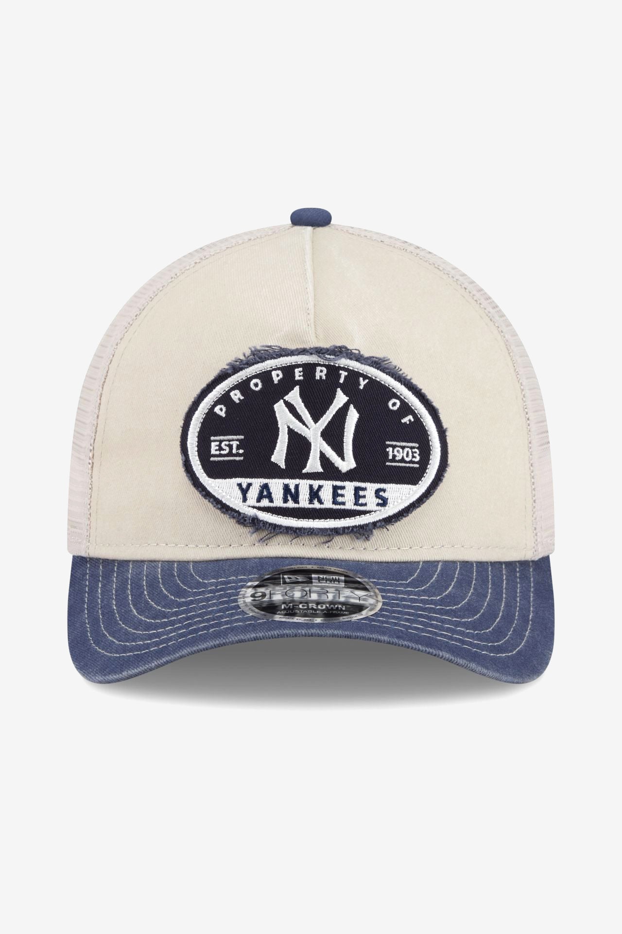 Cappellino trucker / snapback - Beige + Blue