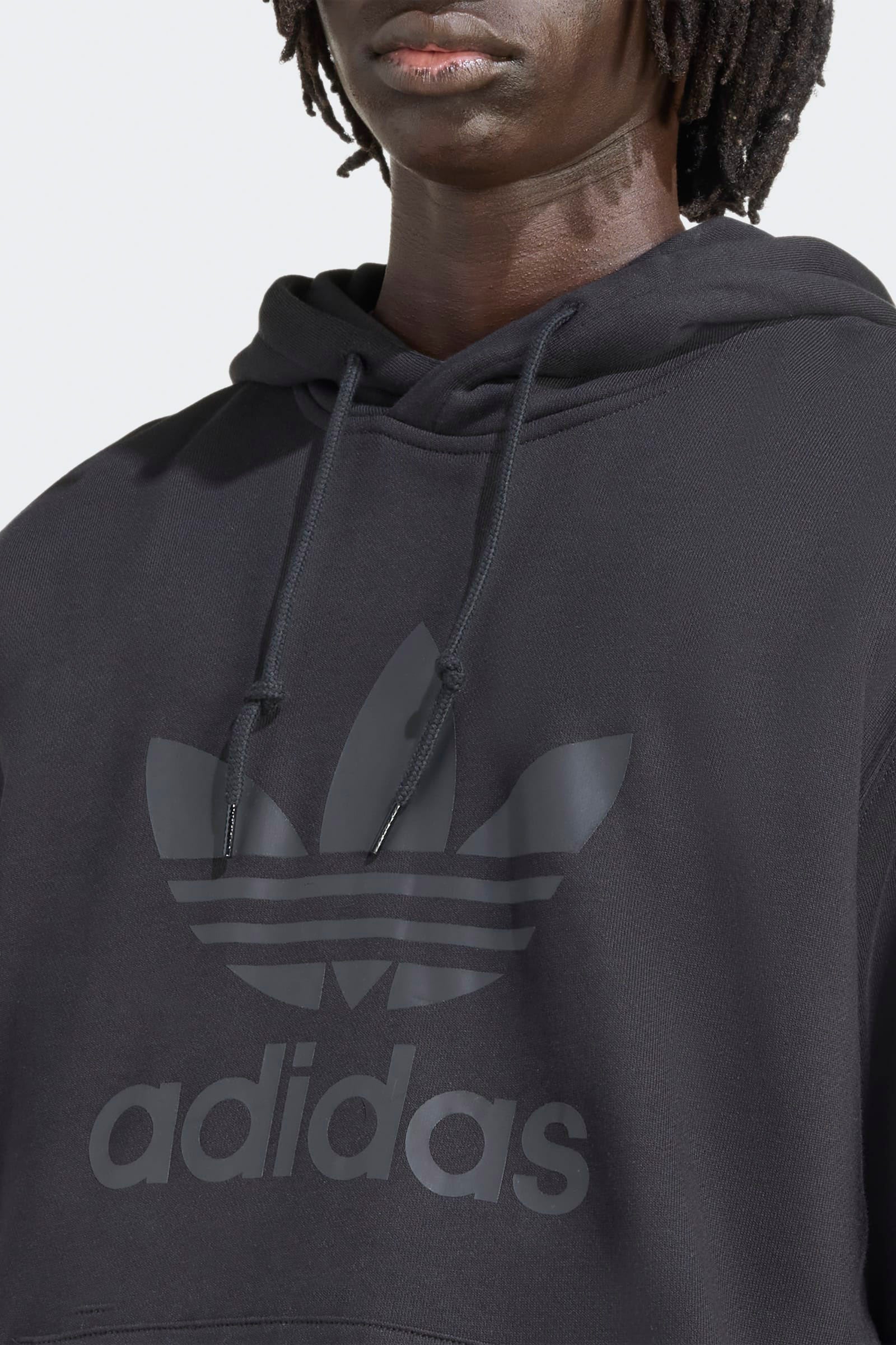 Trefoil Hooded Sweatshirt - Black