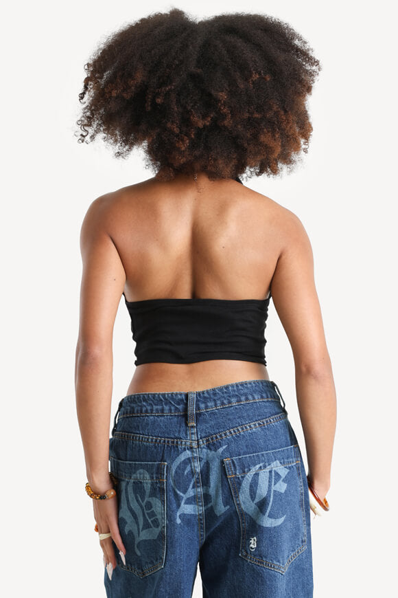 Neckholder Crop Top - Black