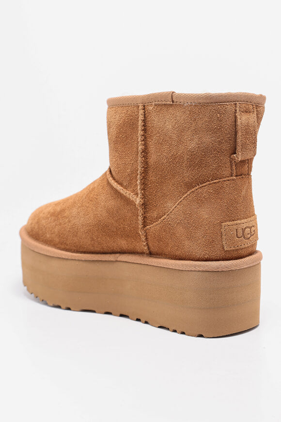 Classic Mini gefütterte Plateau Stiefelette - Chestnut