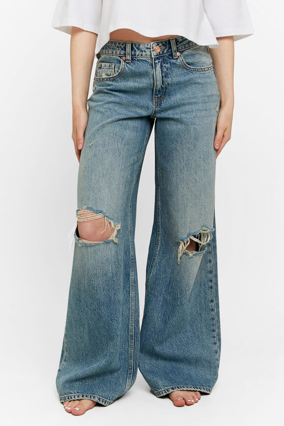 Wide Leg Jeans - Blue Denim