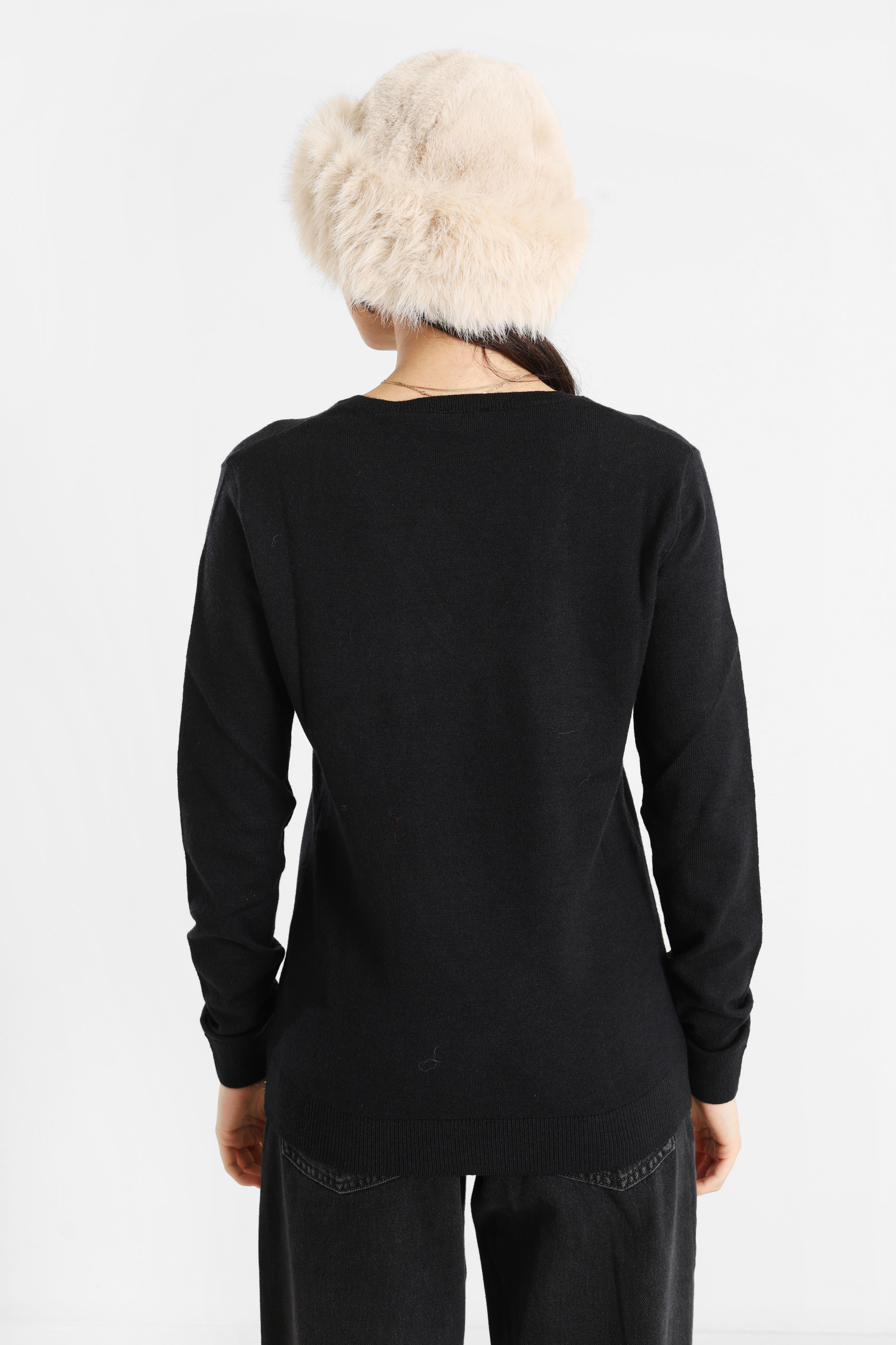 Maglia a maglia fine - Nero