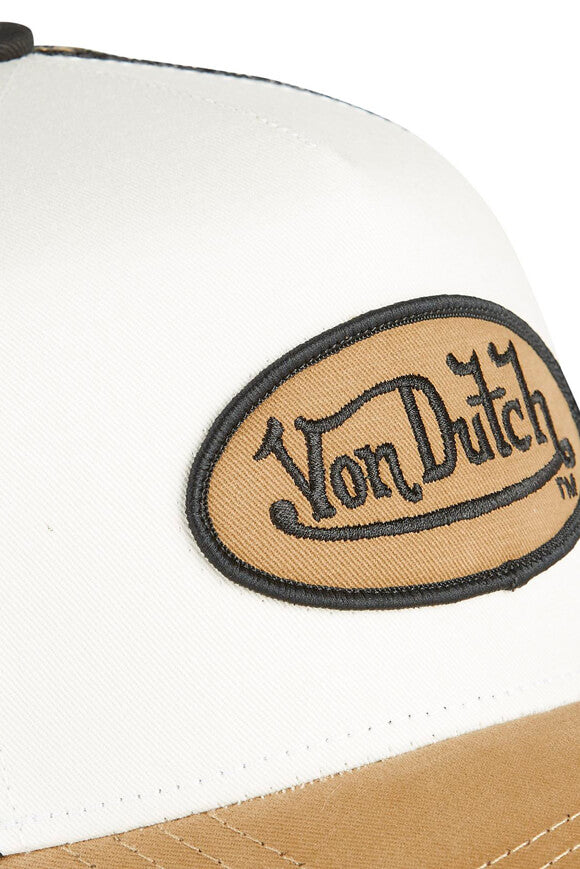 Trucker Cap / Snapback - White + Beige + Black