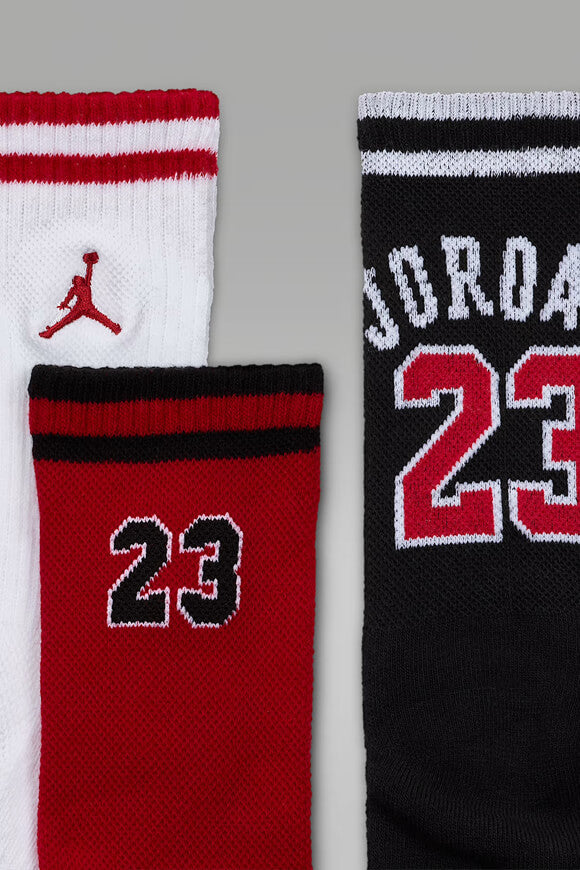 Dreierpack Socken - Black + Red + White