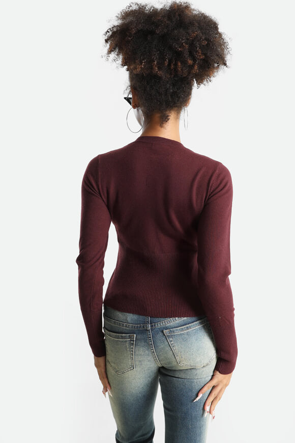 Crop cardigan - Bordeaux