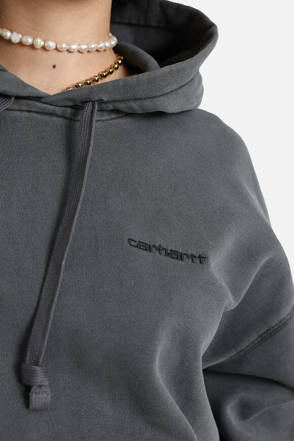 Lumo Kapuzensweatshirt - Black Garment Dyed