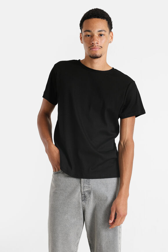 T-Shirt côtelé - Noir