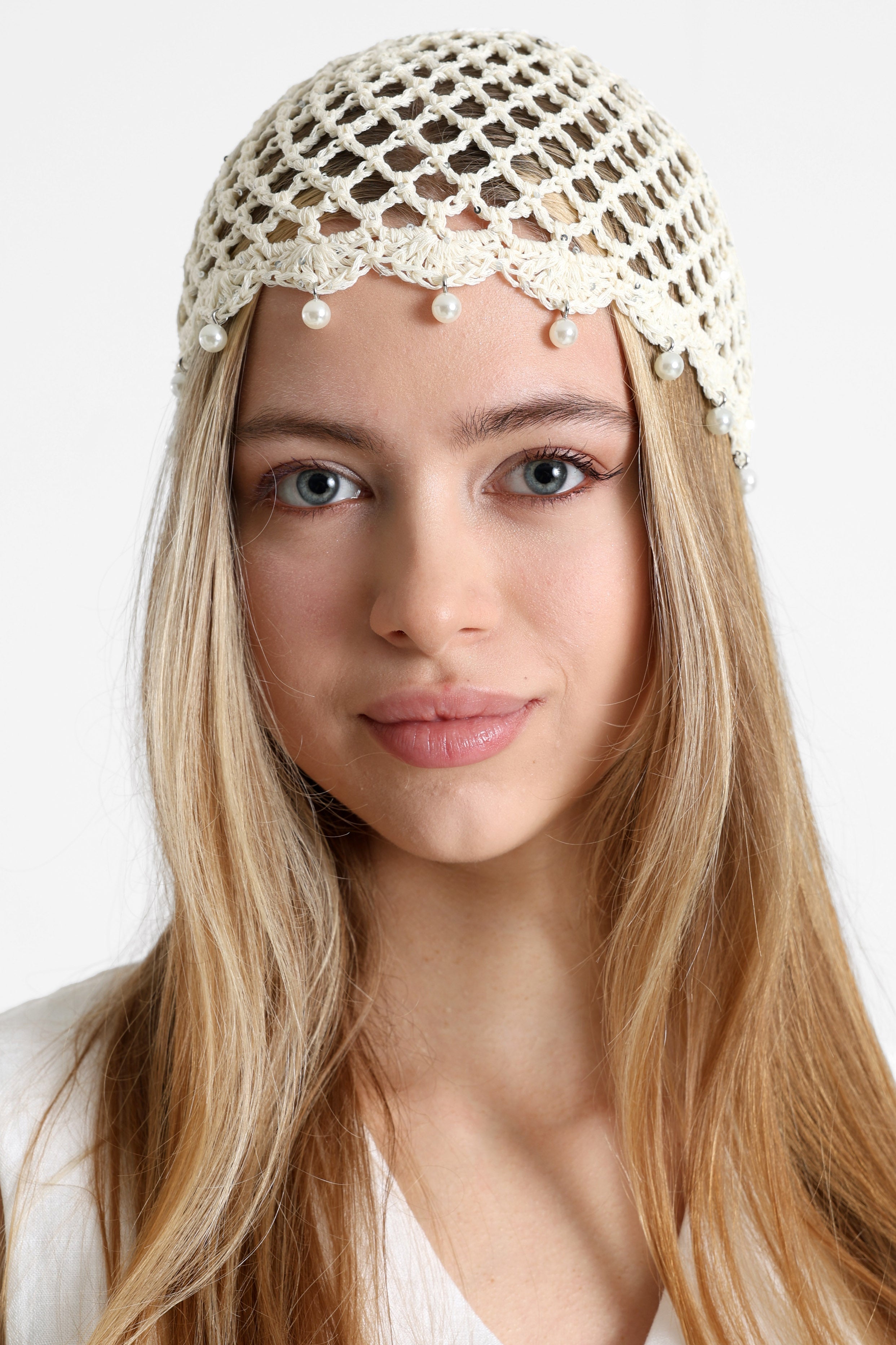 Häkel Beanie - Cream