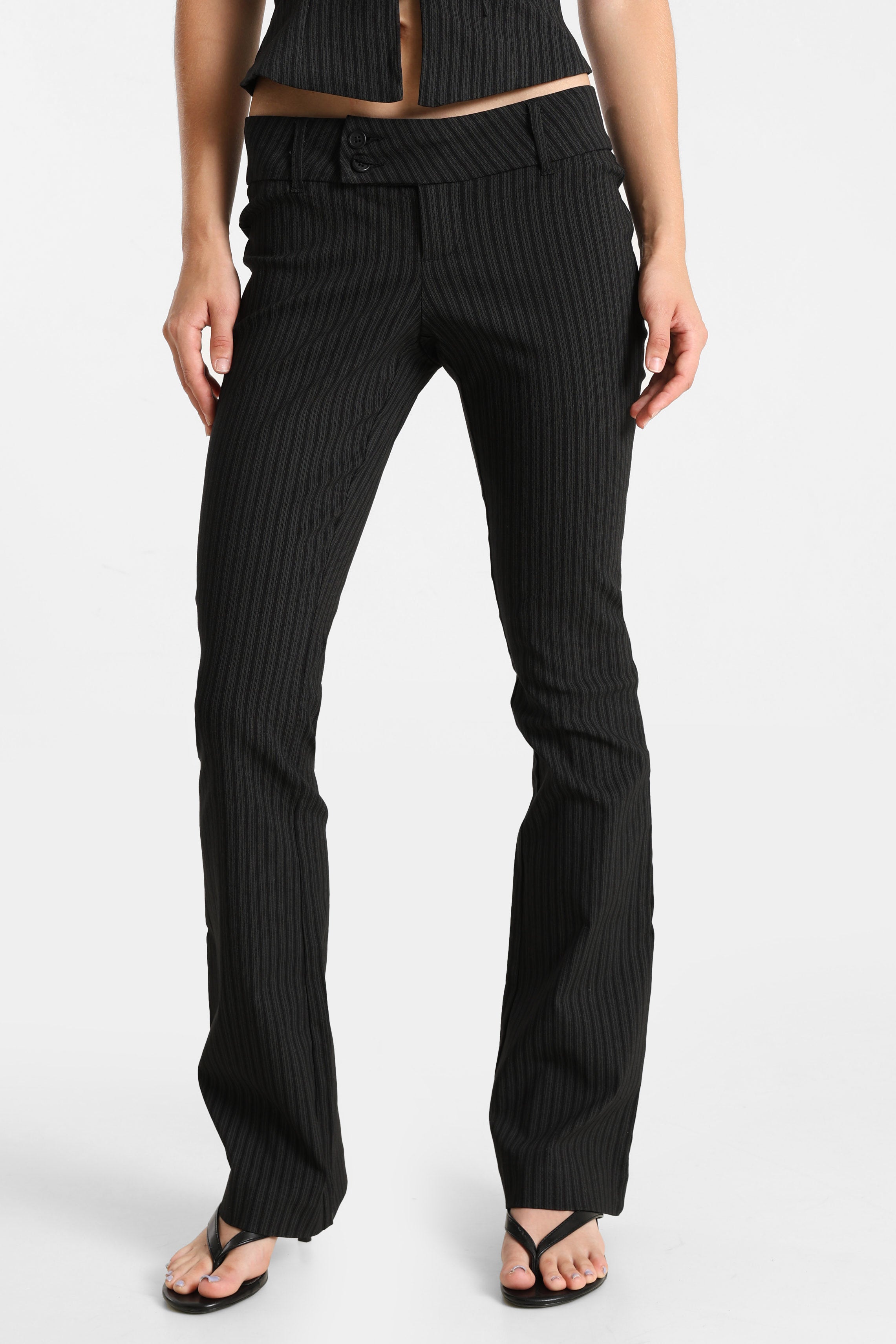 Pantaloni flare - Nero + Grigio