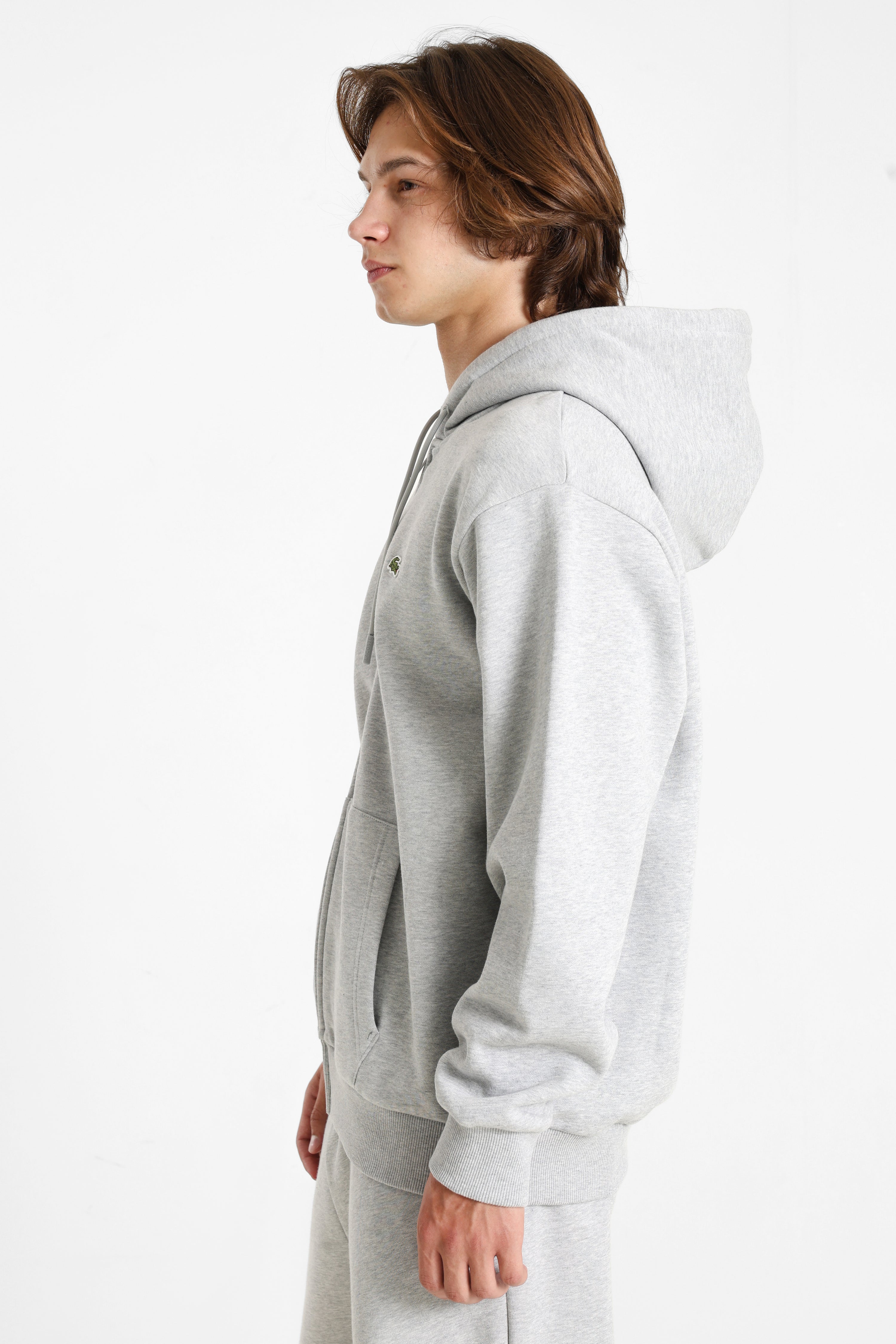 Felpa con cappuccio e zip - Silver Chine