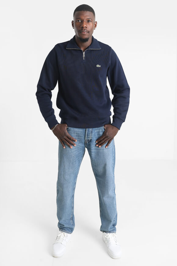 Pull en tricot fin côtelé - Navy