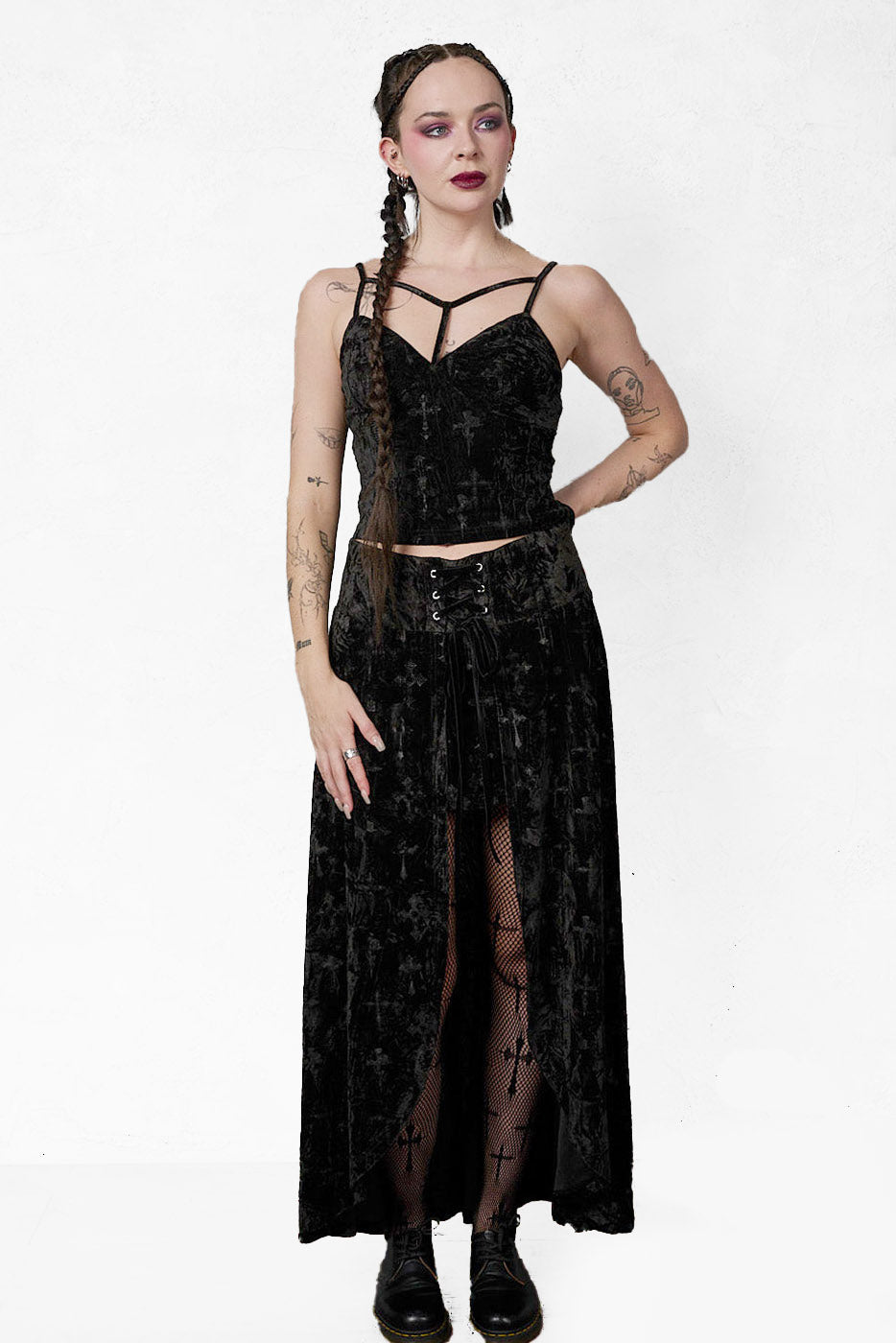 Sanctum Samt Maxirock - Black
