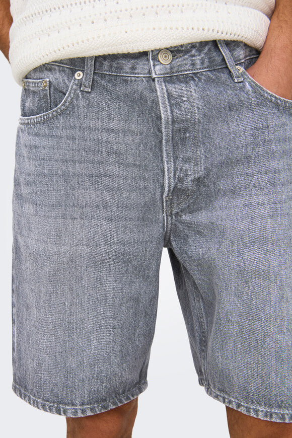 Shorts in denim Edge - Medium Grey Denim
