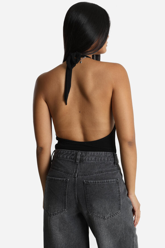 Halter neck body - Black