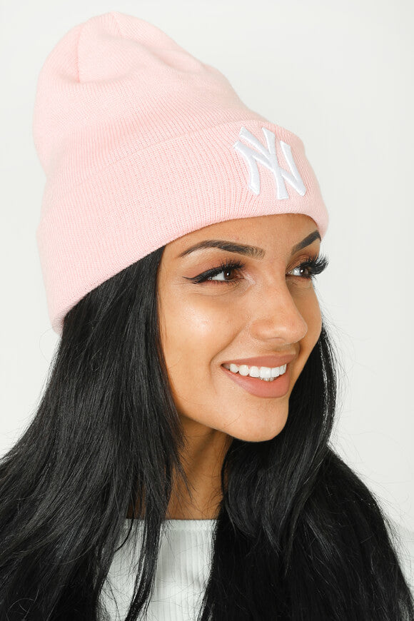 Beanie - Rosa + Weiss