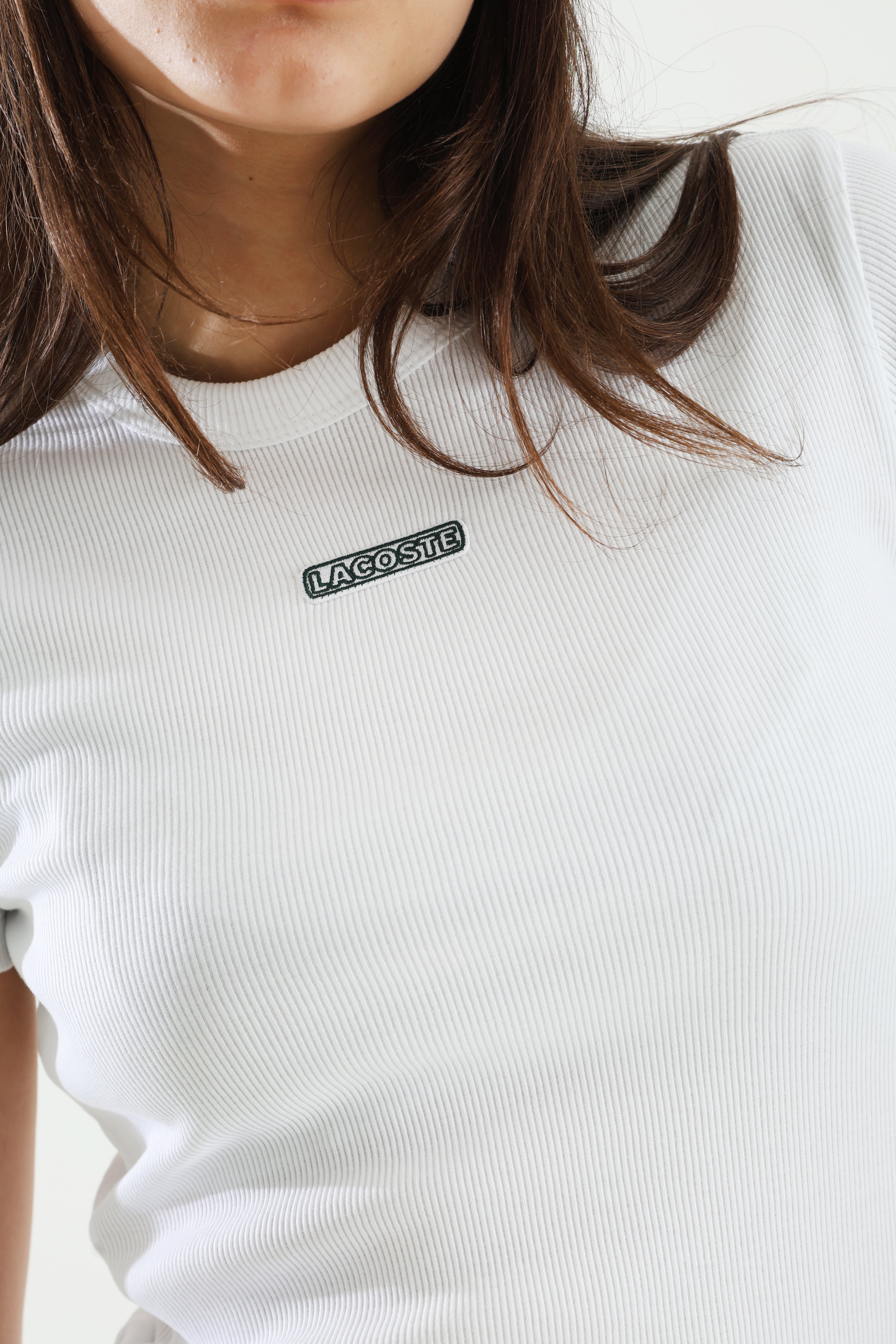 Geripptes T-Shirt - White