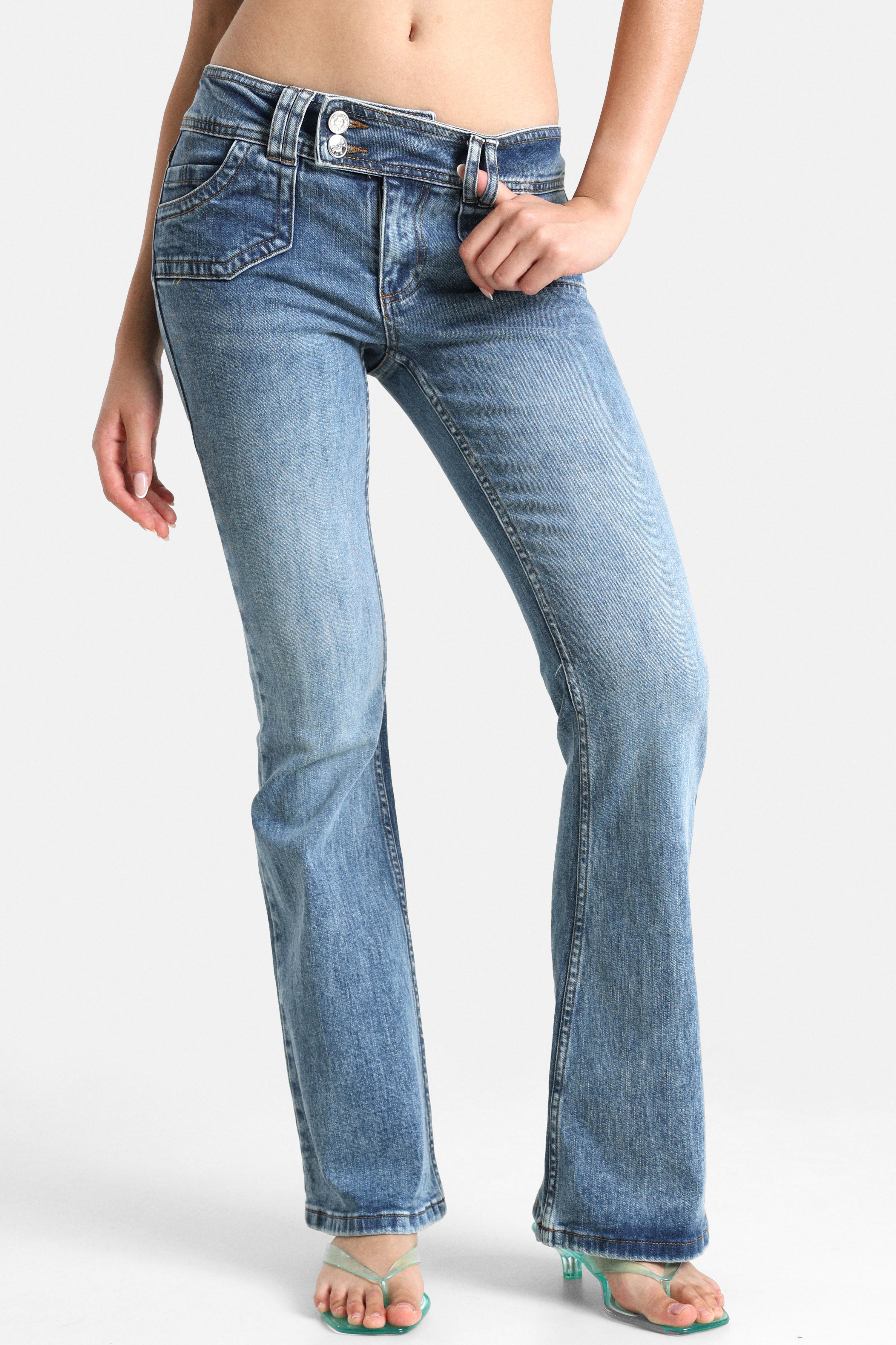 Flared jeans - Bleu délavé