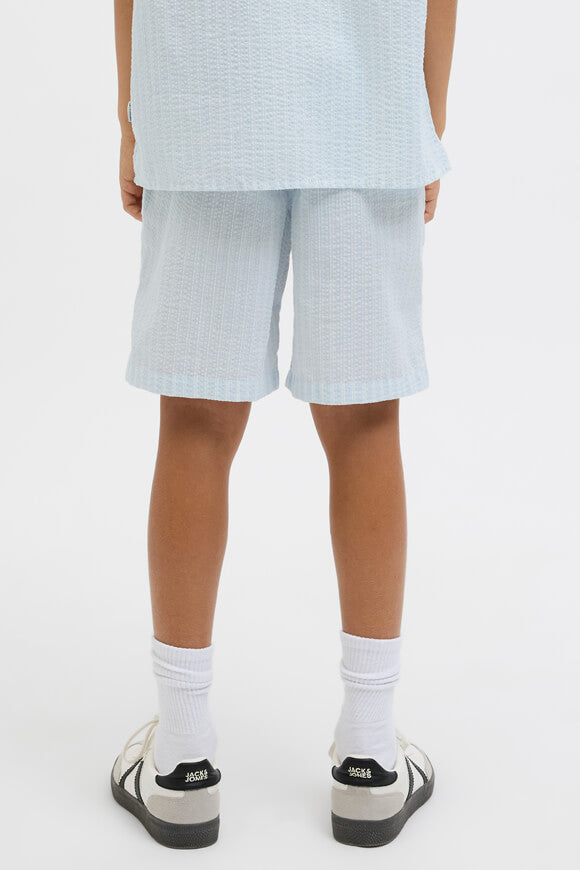Shorts aus Seersucker - Cashmere Blue