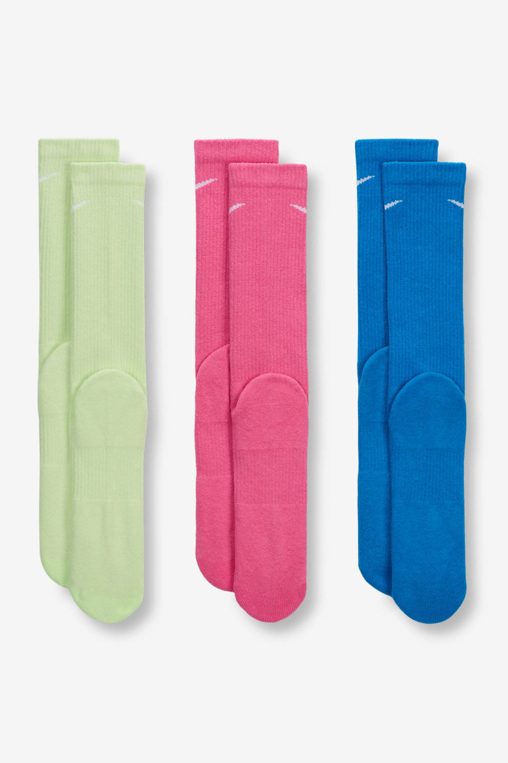 Lot de 3 paires de chaussettes - Blue + Pink + Lime