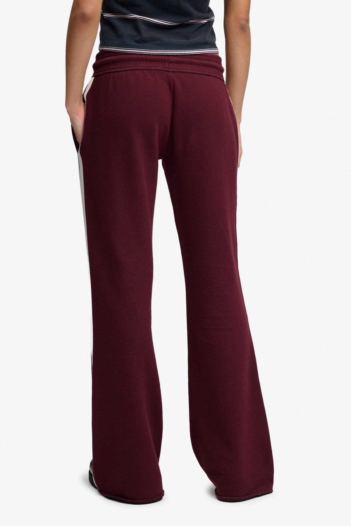 Pantaloni flare in felpa - Port Red