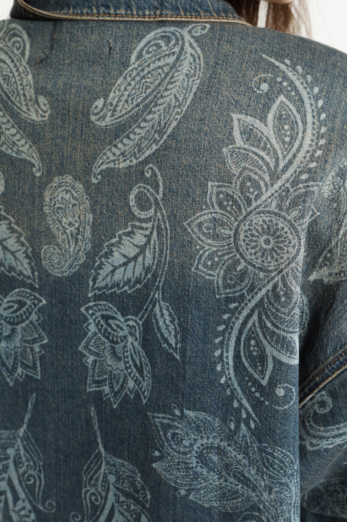 Oversize Jeansjacke mit Strass