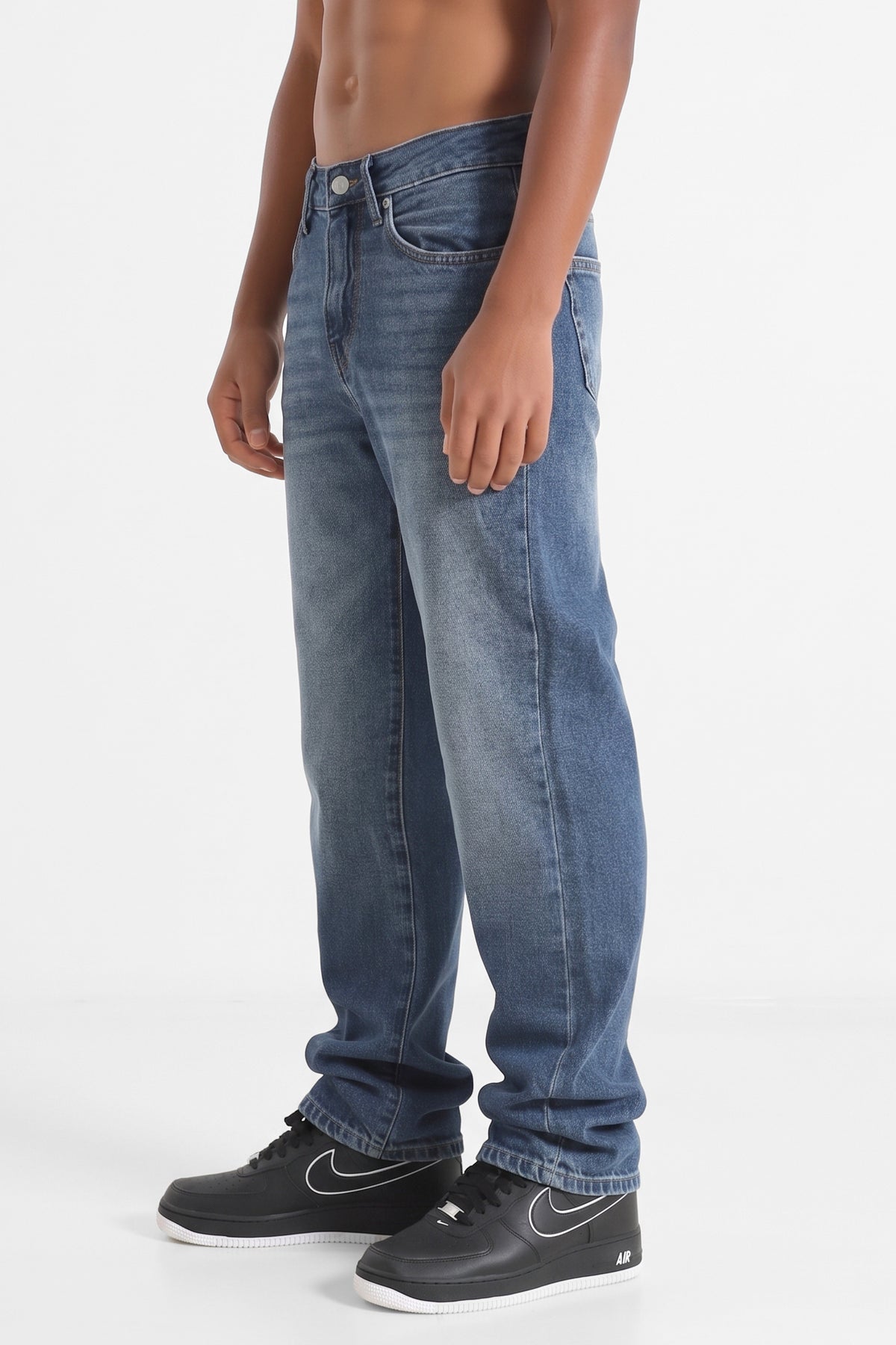 OSJCARL Balloon Fit Jeans - Dark Blue Denim