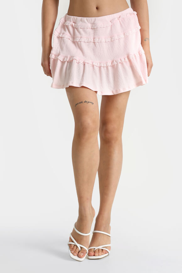 Minigonna con pantaloncini interni - rosa chiaro