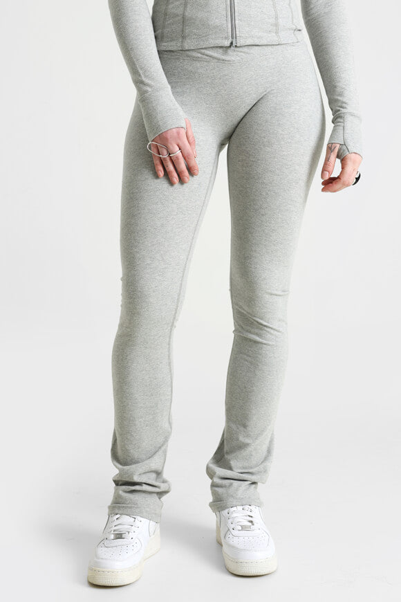 Flare Leggings - Grau Melange