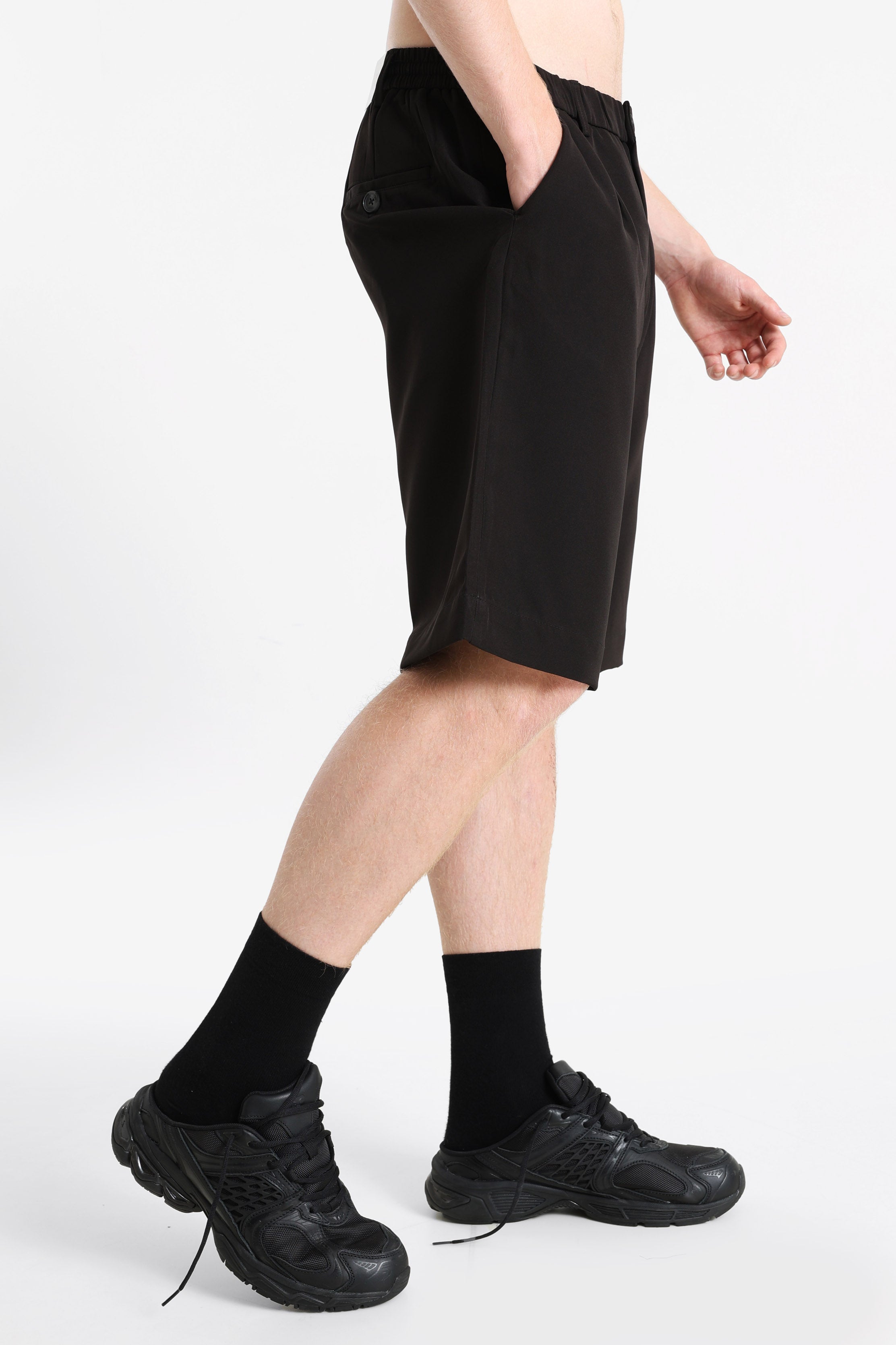 Short RRWILL in tessuto - Black