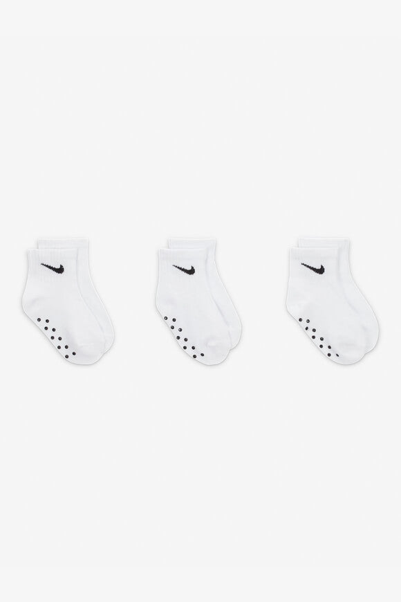 Dreierpack Anti-Rutsch Baby Socken - White
