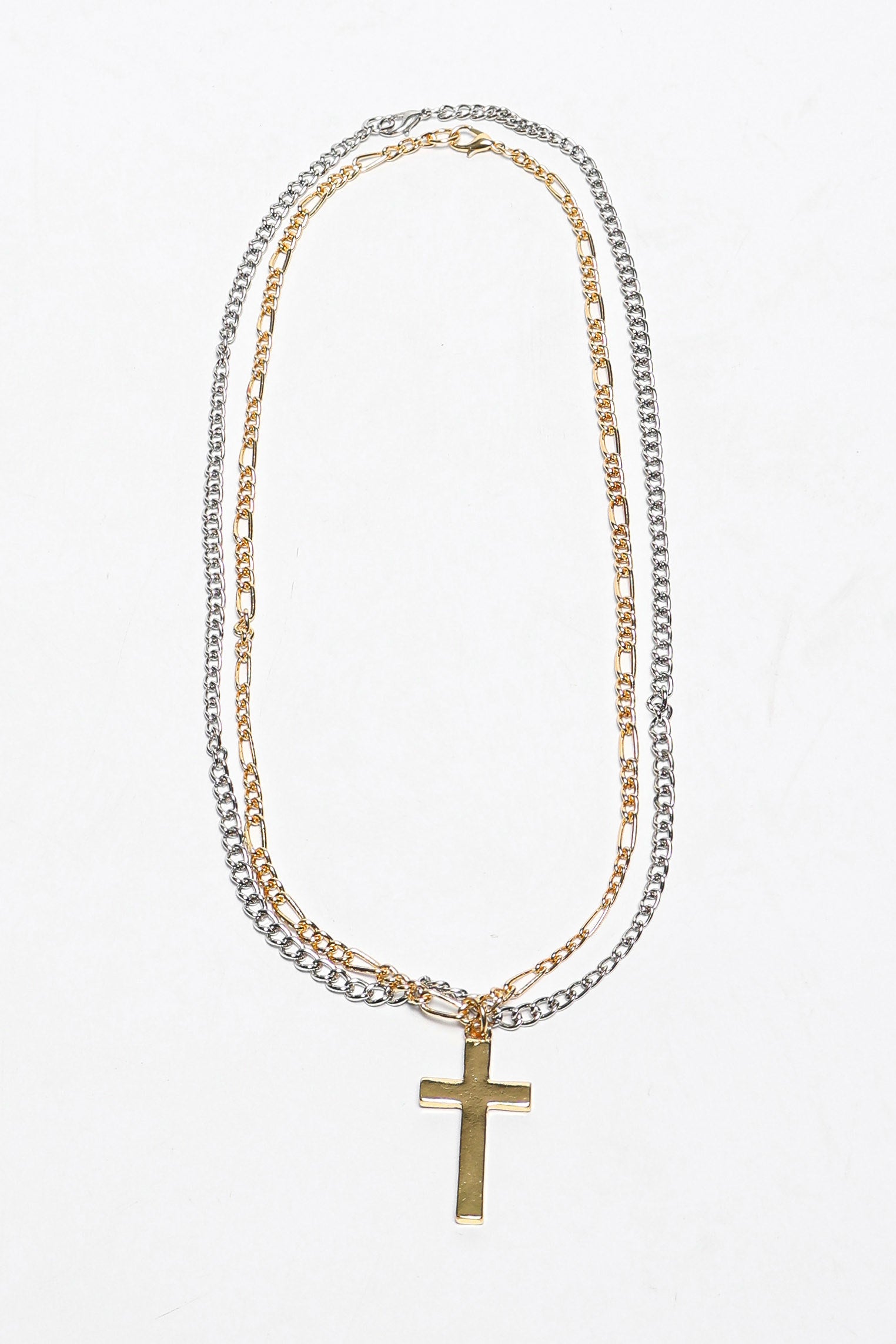 Halsketten-Set - Goldfarbe + Silber
