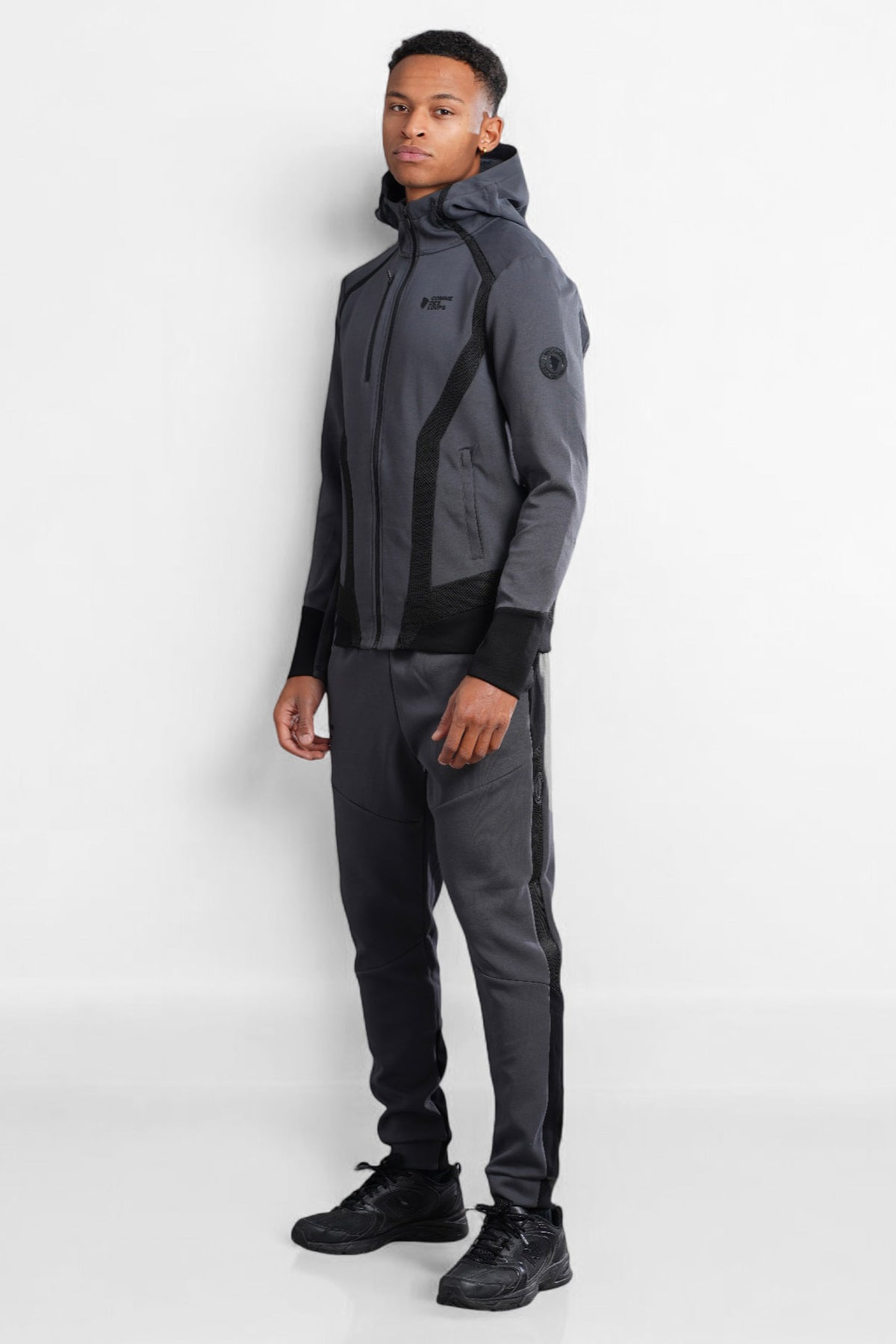 Shifter tracksuit jacket - Dark Grey + Black