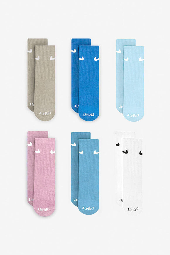 Performance Basics Pack de six chaussettes pour enfants - Blue Beyond