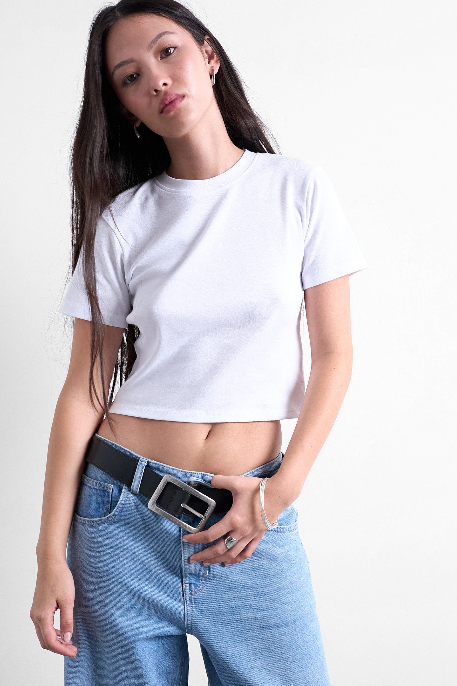 TSEVERYDAY Crop T-Shirt - Snow White