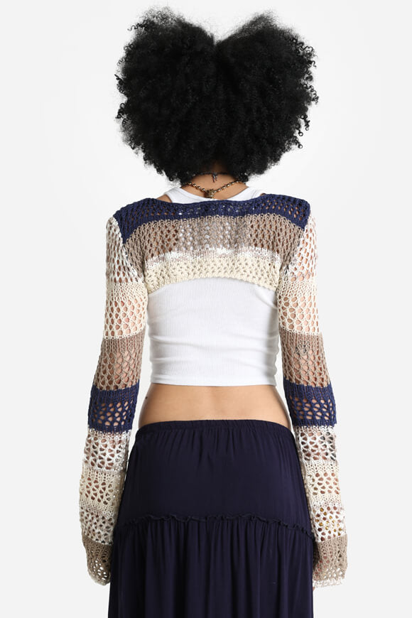 Crocheted bolero sweater - multicolored