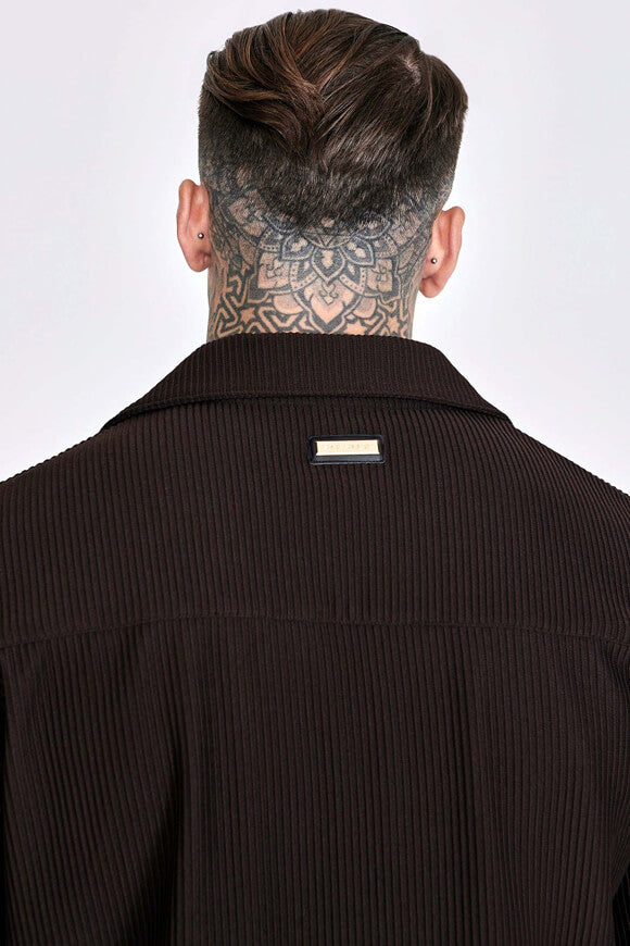 Strukturiertes Oversize Hemd - Brown