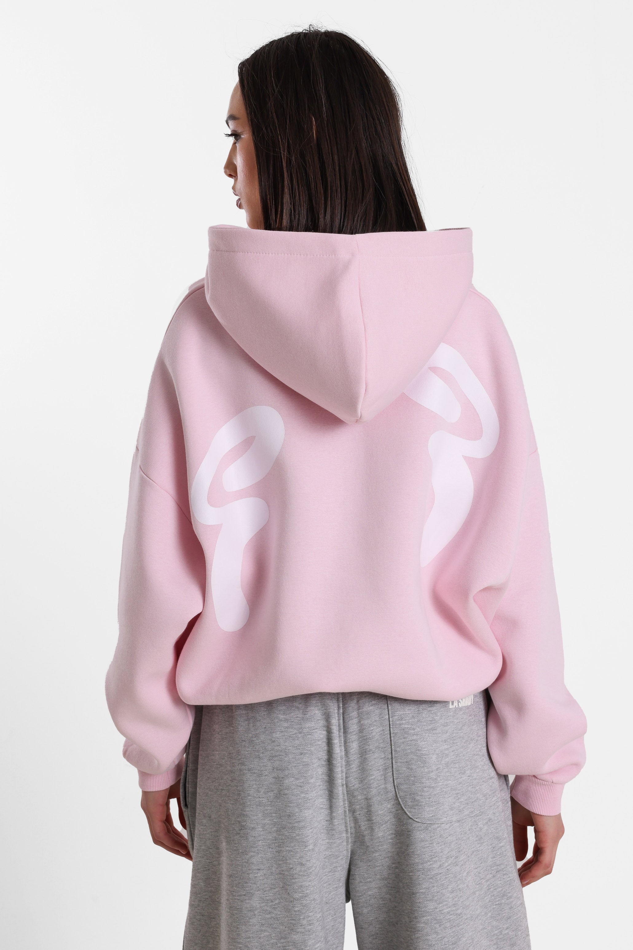Oversize Kapuzensweatjacke - Blush Pink