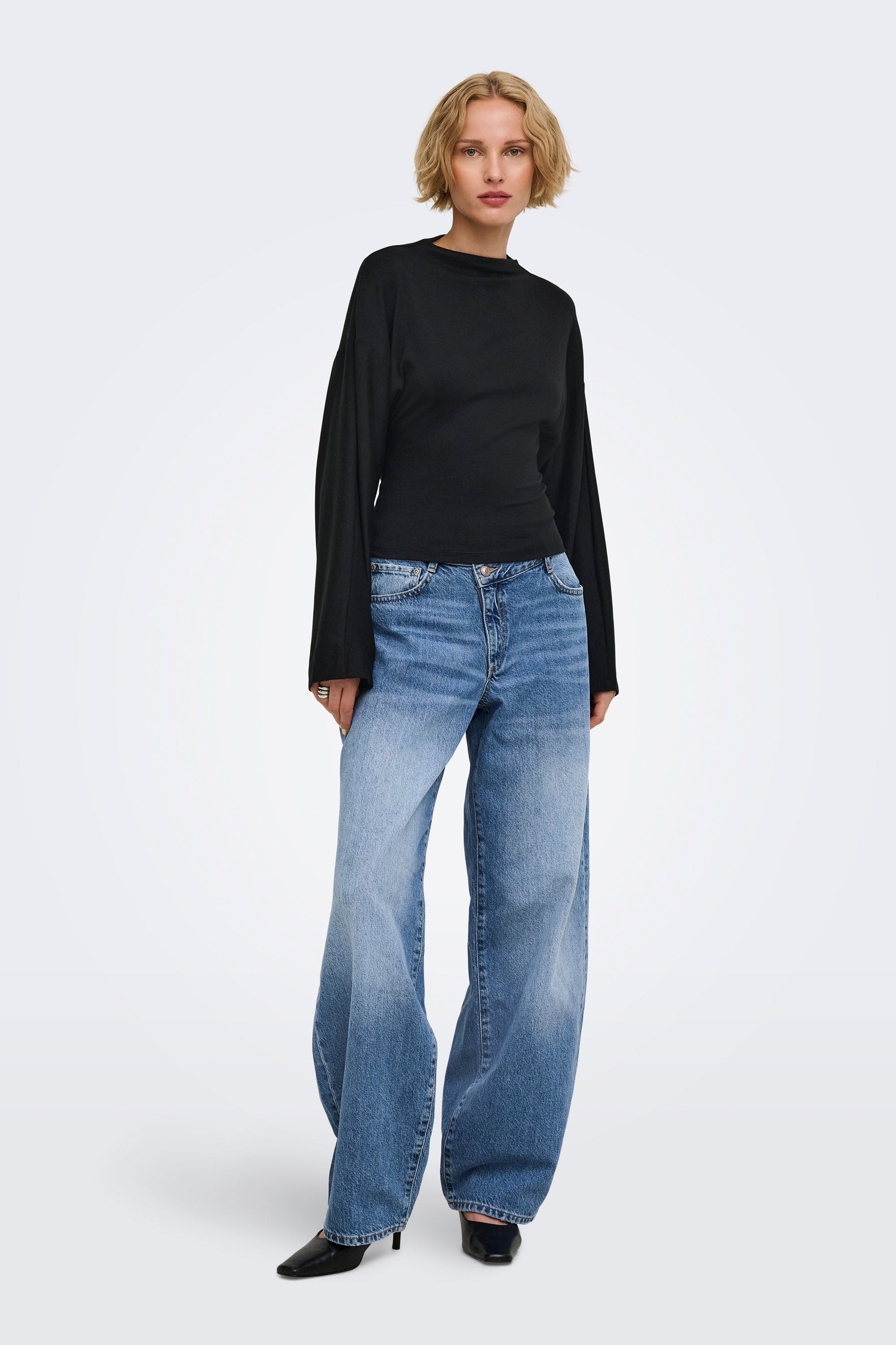 ONLESTRID long-sleeve shirt - Black